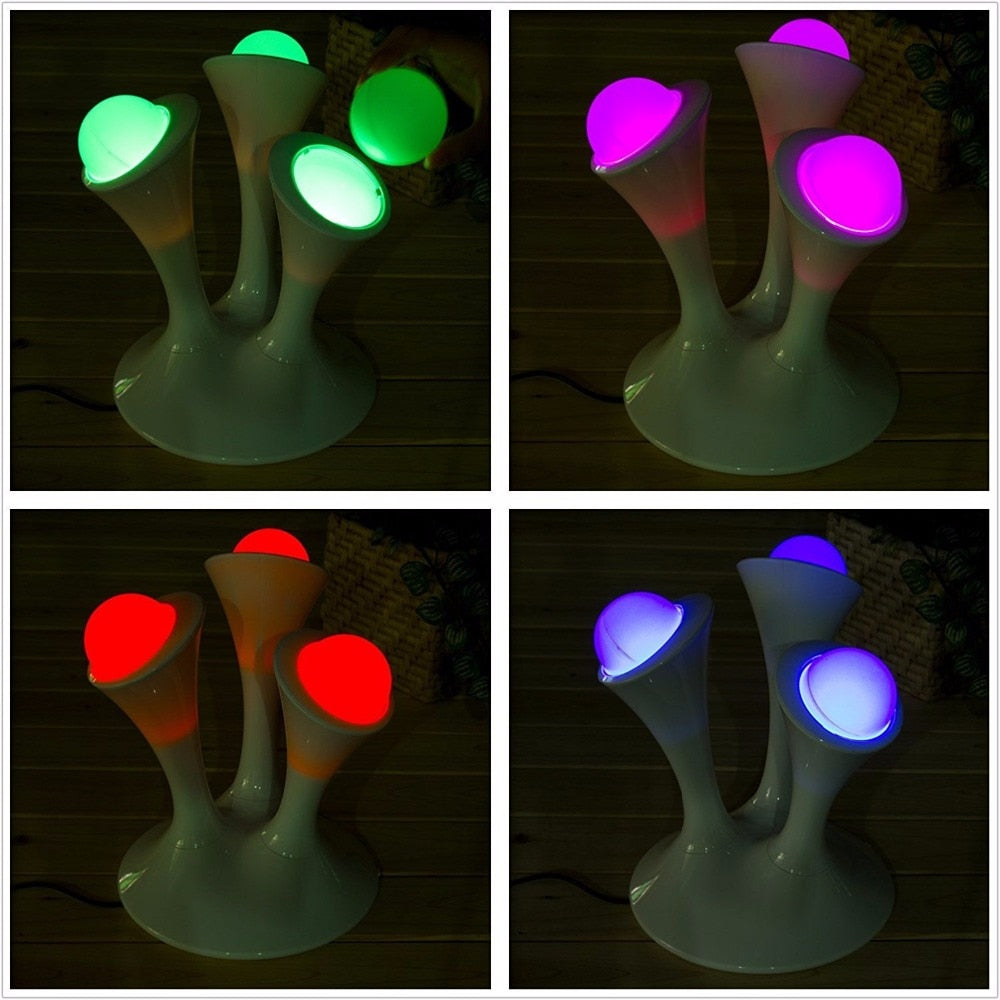 Factory direct foreign trade decorative mushroom lamp LED colorful gradient magic night light fluorescent lamp bedside
