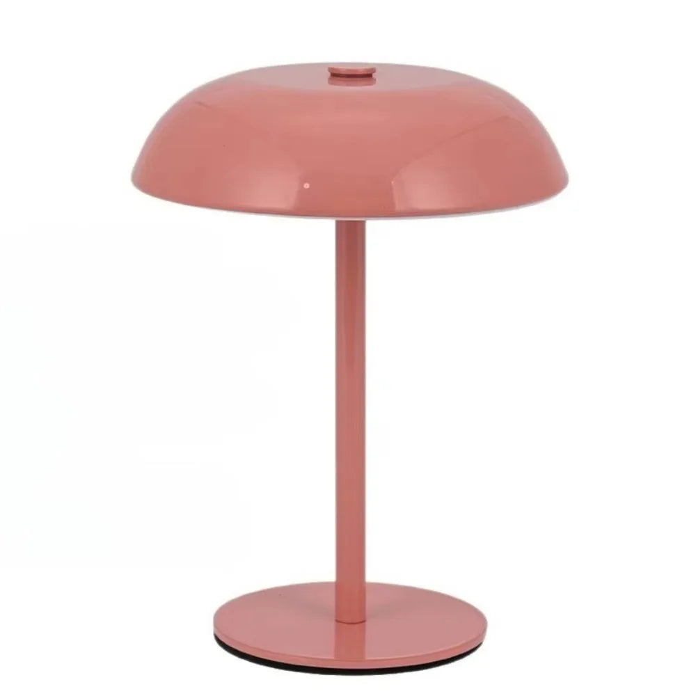 3-Color Lights Mushroom Table Lamp Touch Control Eye-Caring Light Metal Bedside Lamp Stepless Dimmable Non-slip Bottom