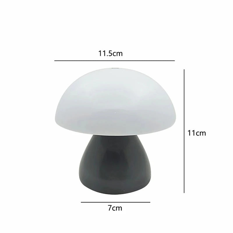 Mushroom Led Table Lamp Charging Touch Desk Coffee Bar, Hotel Bedroom Decoration, Nordic Creative Atmosphere, Small Night Light