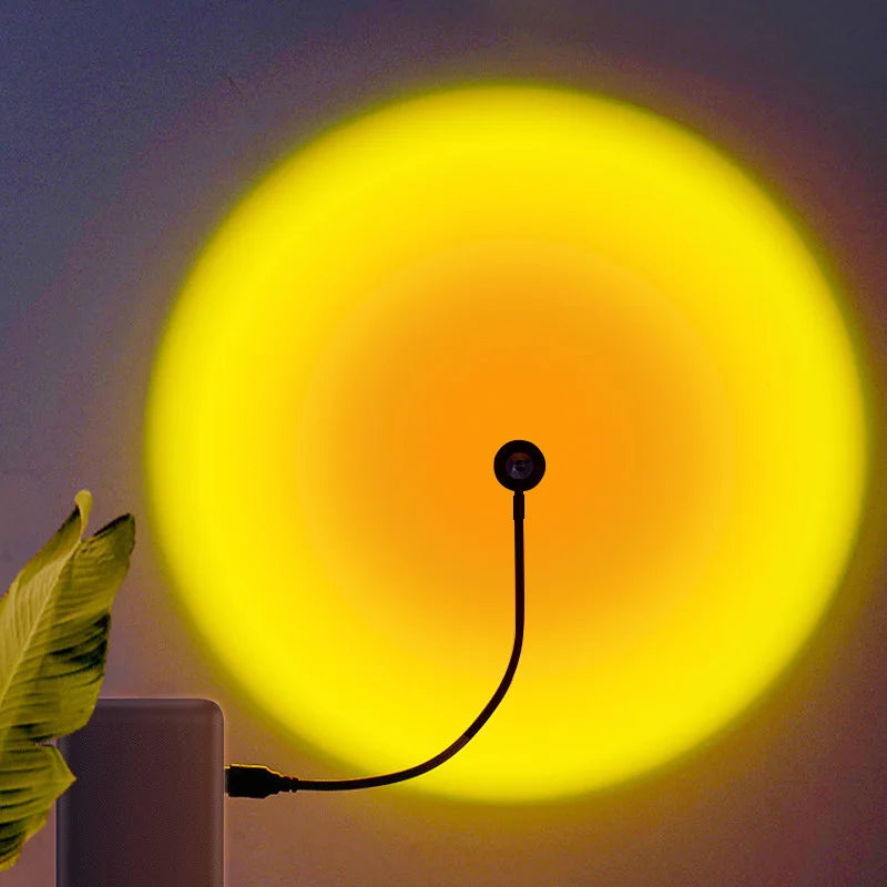 Sunset Projection Lamp 🌅 | 16 Colors LED Mood Light for Bedroom, TikTok & Aesthetic Room Decor