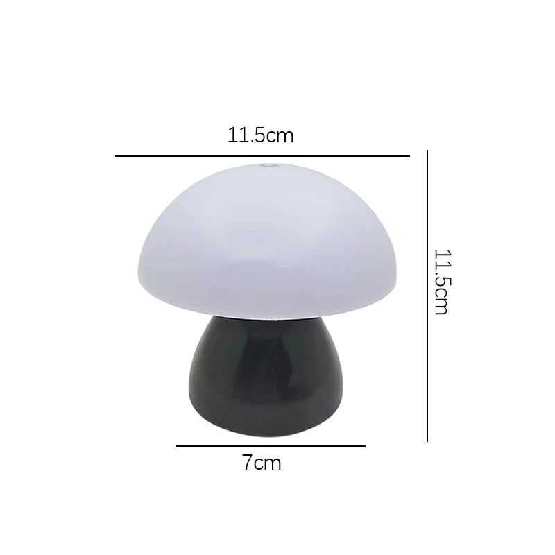 Mushroom Led Table Lamp Charging Touch Desk Coffee Bar, Hotel Bedroom Decoration, Nordic Creative Atmosphere, Small Night Light
