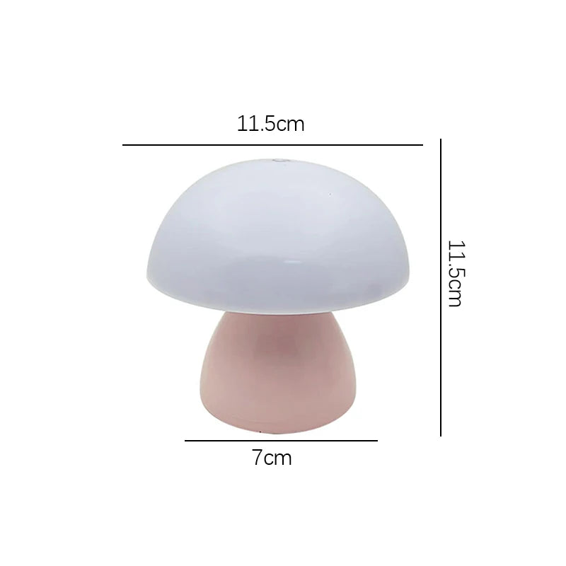 Mushroom Led Table Lamp Charging Touch Desk Coffee Bar, Hotel Bedroom Decoration, Nordic Creative Atmosphere, Small Night Light