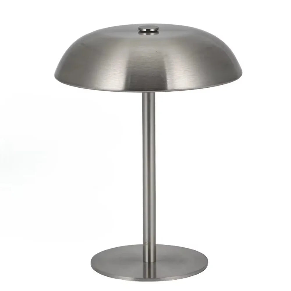 3-Color Lights Mushroom Table Lamp Touch Control Eye-Caring Light Metal Bedside Lamp Stepless Dimmable Non-slip Bottom