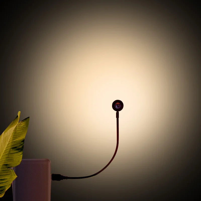 Sunset Projection Lamp 🌅 | 16 Colors LED Mood Light for Bedroom, TikTok & Aesthetic Room Decor